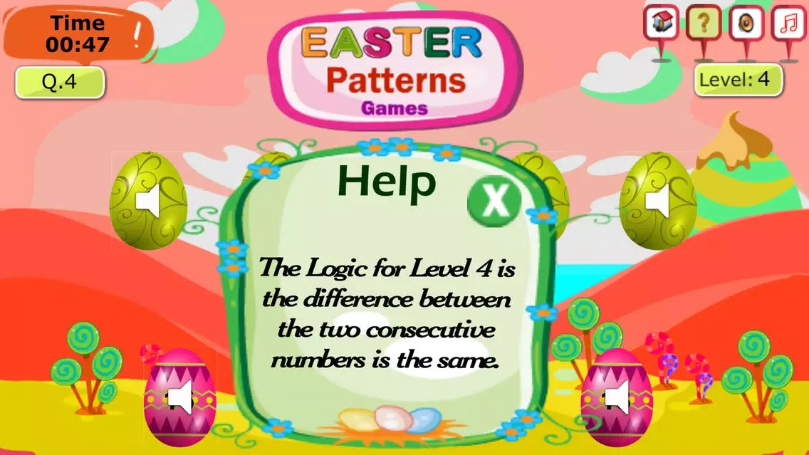 Tangkapan skrin Easter Patterns Game