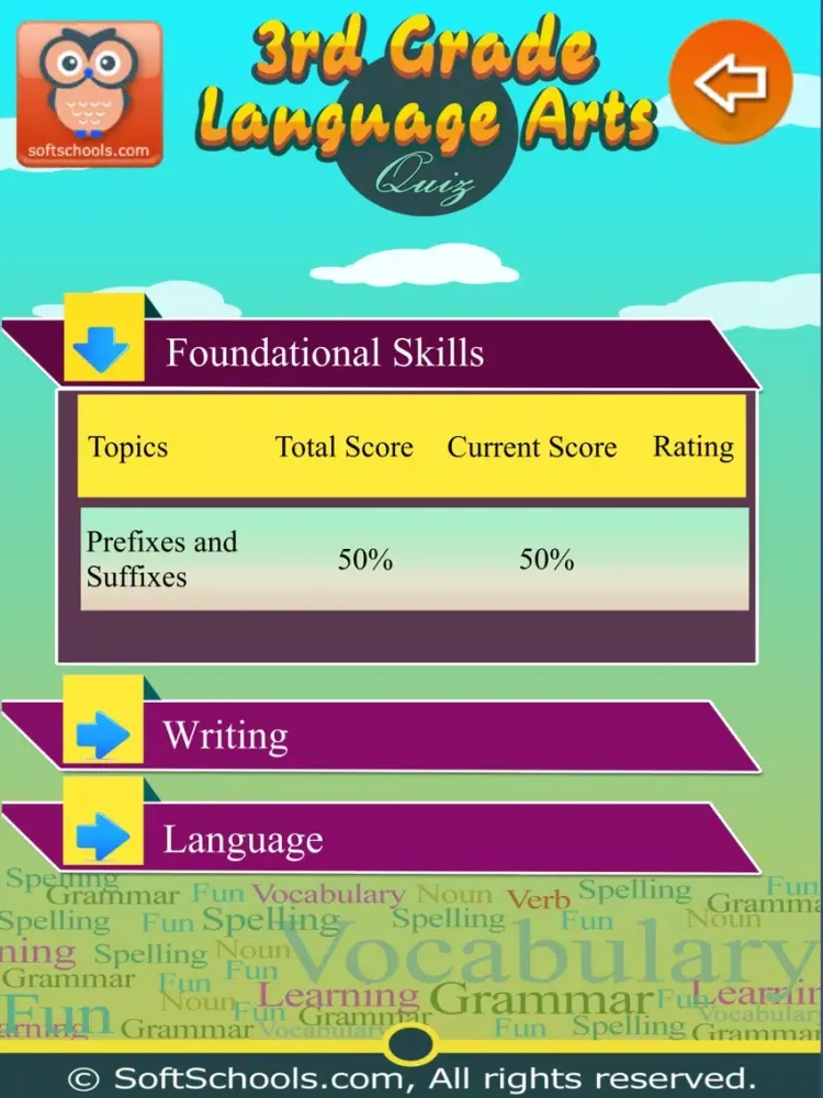 Ảnh chụp màn hình của 3rd Grade Language Arts iPad 