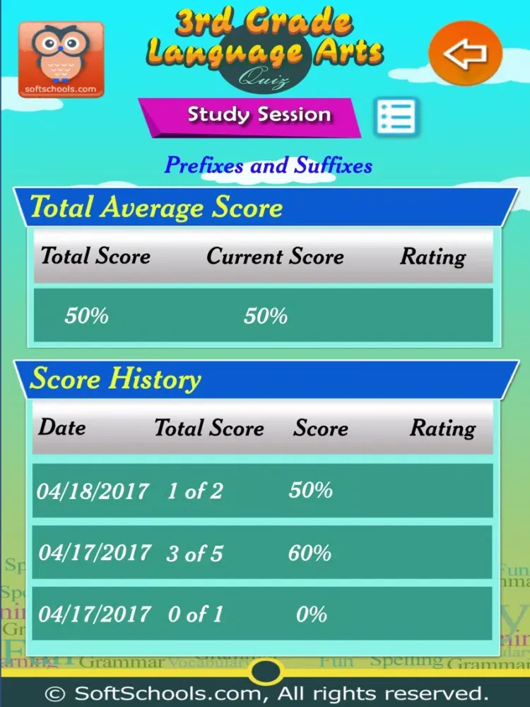 Ảnh chụp màn hình của 3rd Grade Language Arts iPad 