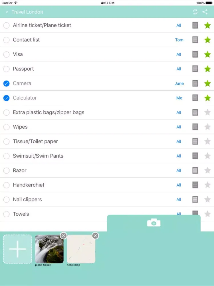 Screenshot di Mint T Bag (Travel packing list) iPad 