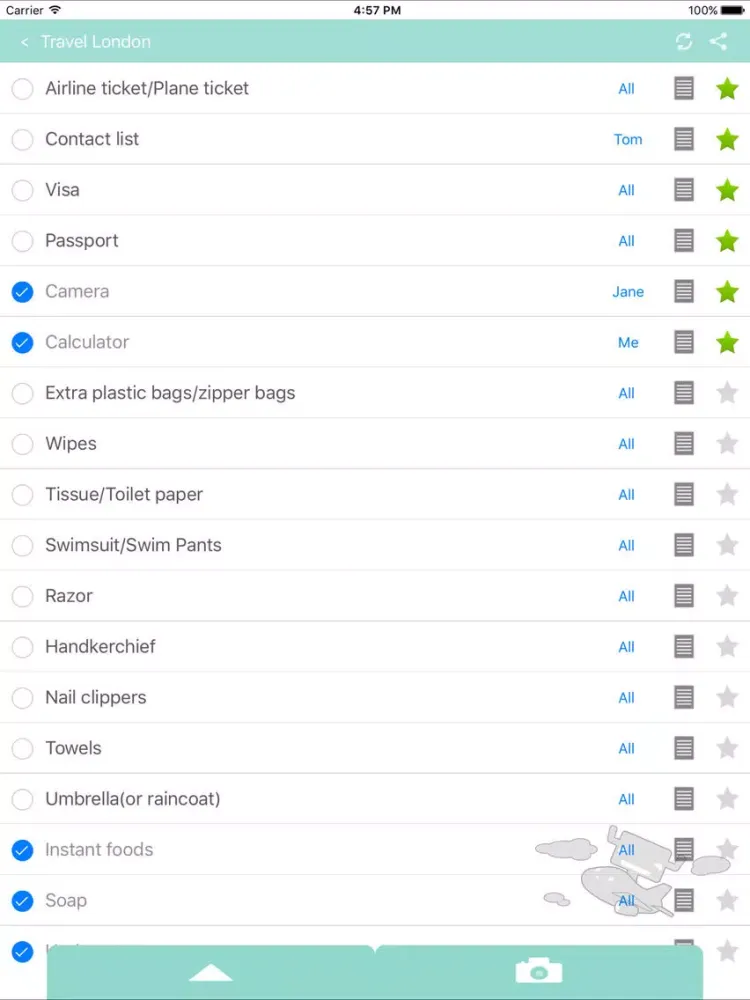 Screenshot di Mint T Bag (Travel packing list) iPad 
