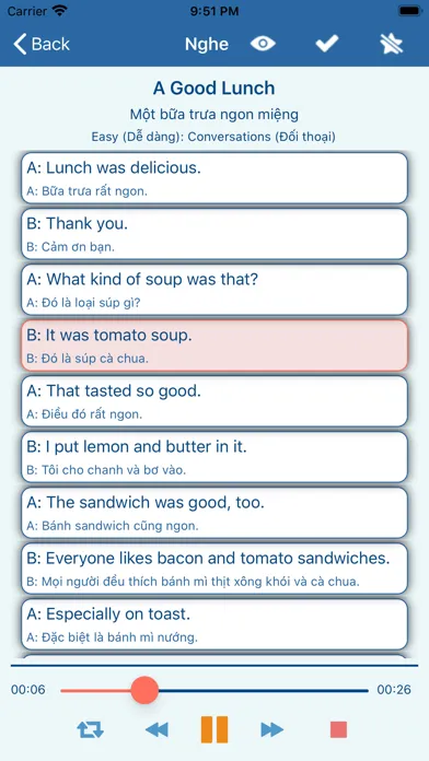 Capturas de tela do English Speaking and Listening