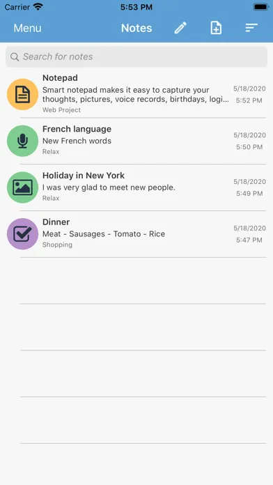 Tangkapan skrin Notepad: notes, checklist Pro