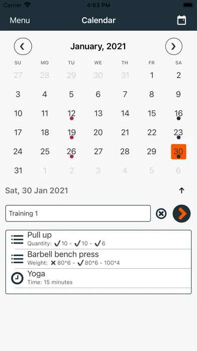 Ảnh chụp màn hình của Workout Planner Pro+