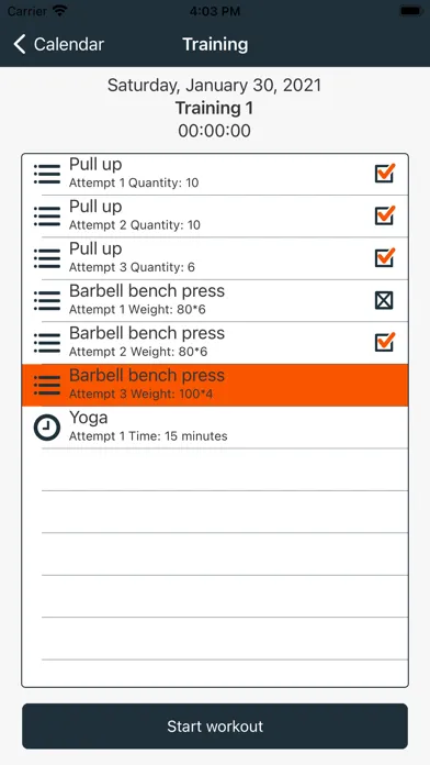 Ảnh chụp màn hình của Workout Planner Pro+