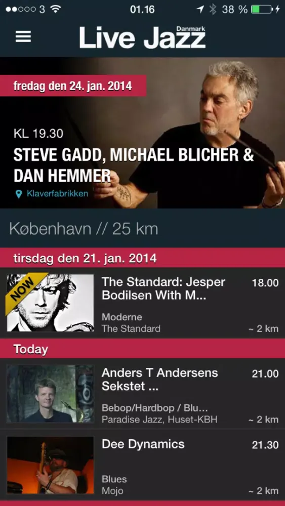 Live Jazz Danmark स्क्रीनशॉट