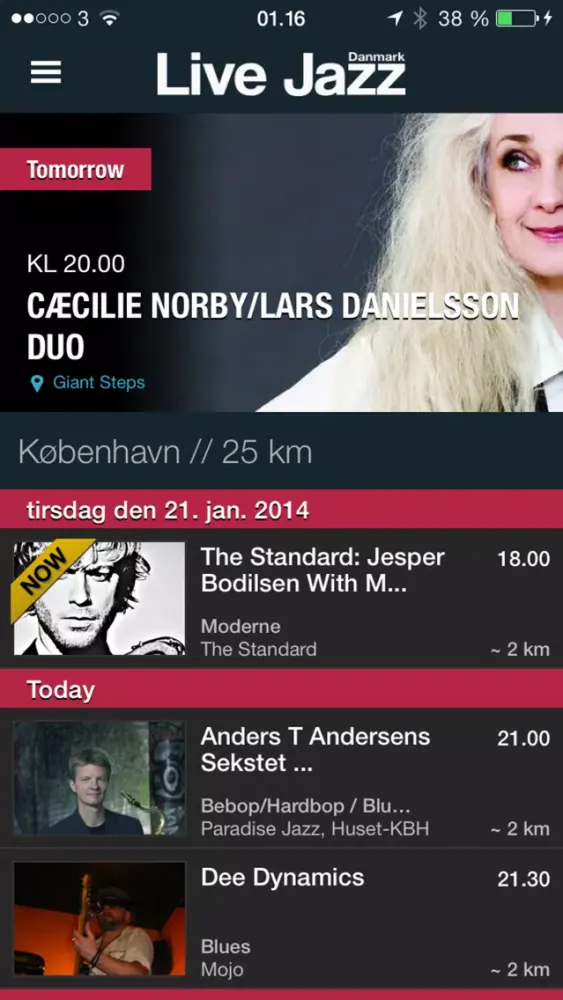 Live Jazz Danmark स्क्रीनशॉट
