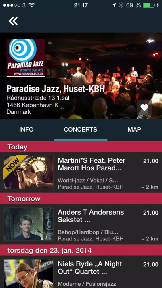 Live Jazz Danmark स्क्रीनशॉट