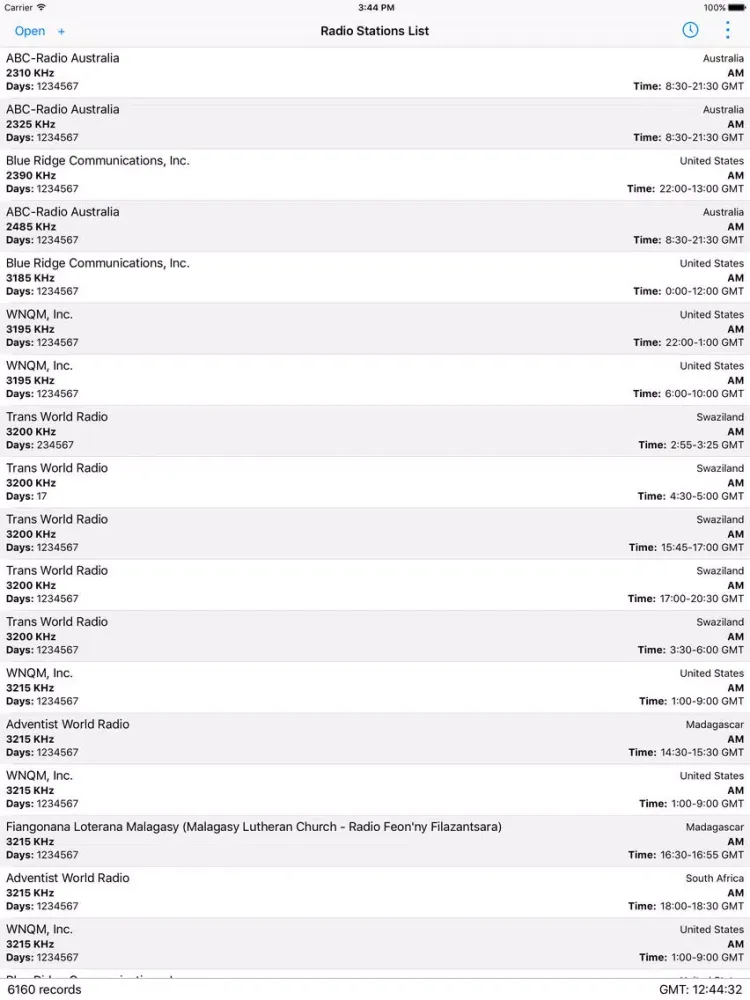 Screenshot di Radio Stations List iPad 