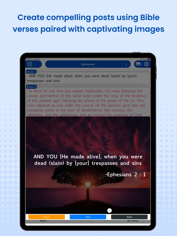 Tangkapan skrin Amplified Bible Pro (AMP) iPad 