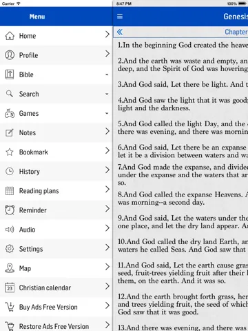 Tangkapan skrin The Darby Bible iPad 