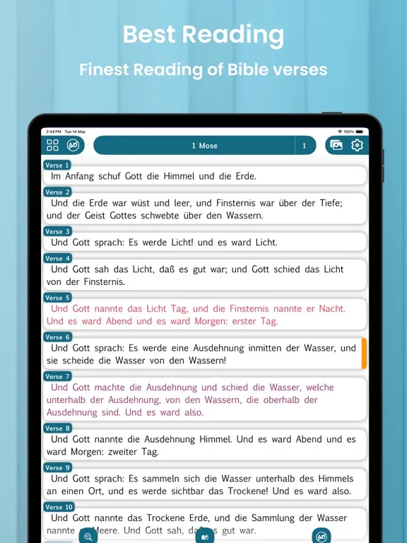 Capturas de tela do Elberfelder Bible iPad 
