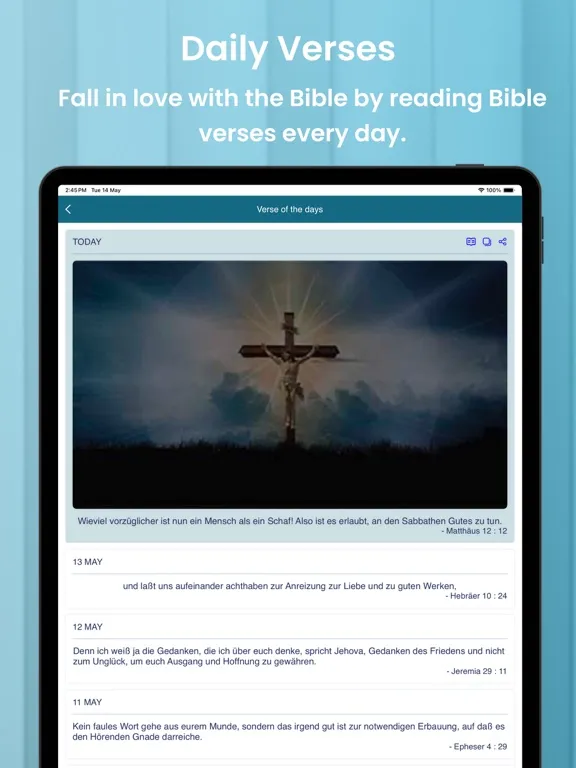 Capturas de tela do Elberfelder Bible iPad 