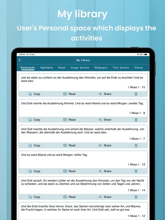 Capturas de tela do Elberfelder Bible iPad 