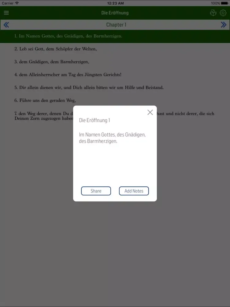 Скриншоты German Quran iPad 