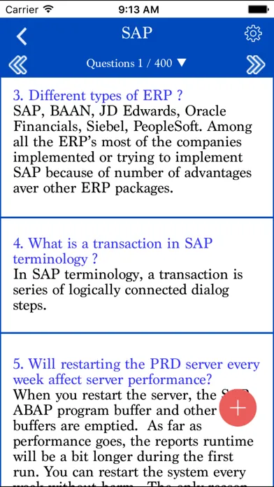 SAP -  Interview Questions स्क्रीनशॉट