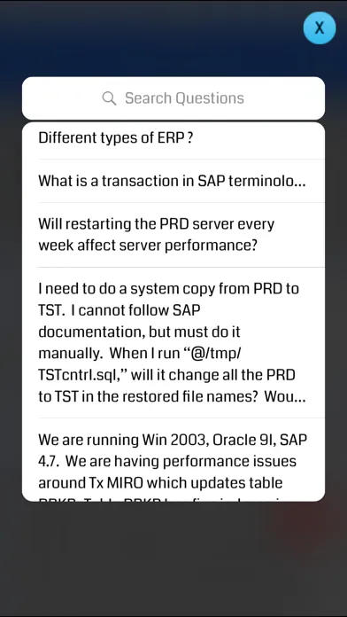 SAP -  Interview Questions स्क्रीनशॉट