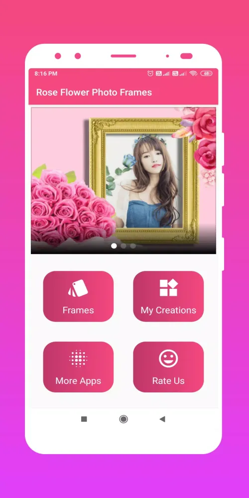 Rose Flower Photo Frames स्क्रीनशॉट