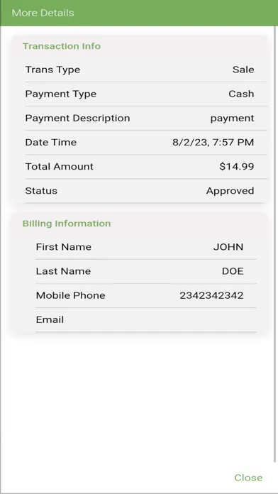 Tangkapan skrin RBA Mobile Pay