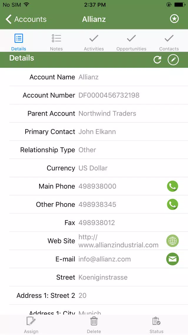 Mobile CRM+ for MS Dynamics CRM Online应用截图