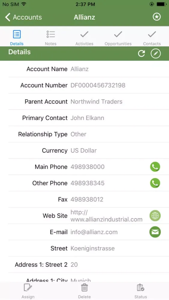 Mobile CRM+ for MS Dynamics CRM Online应用截图