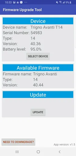 Trigno Sensor Update Tool स्क्रीनशॉट