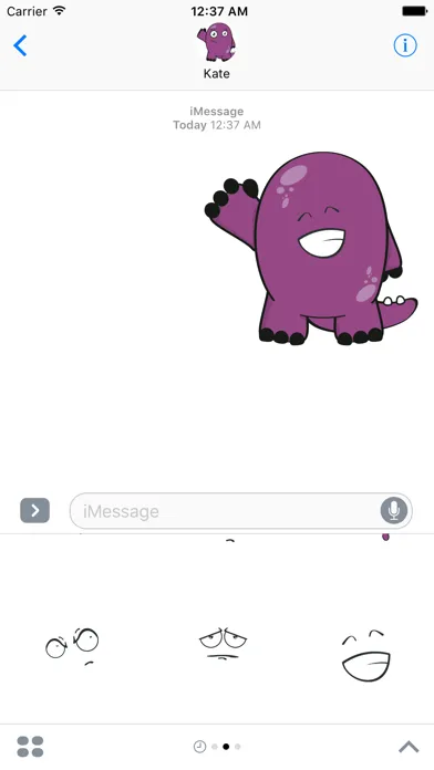 Purple Monster Sticker Pack سکرین شاٹس