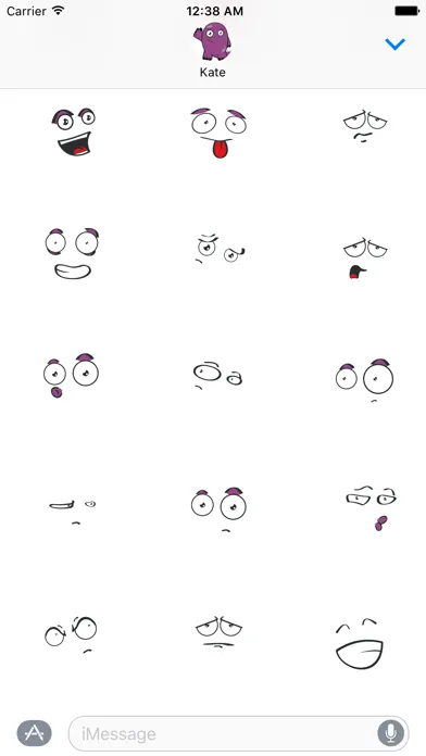 Purple Monster Sticker Pack سکرین شاٹس