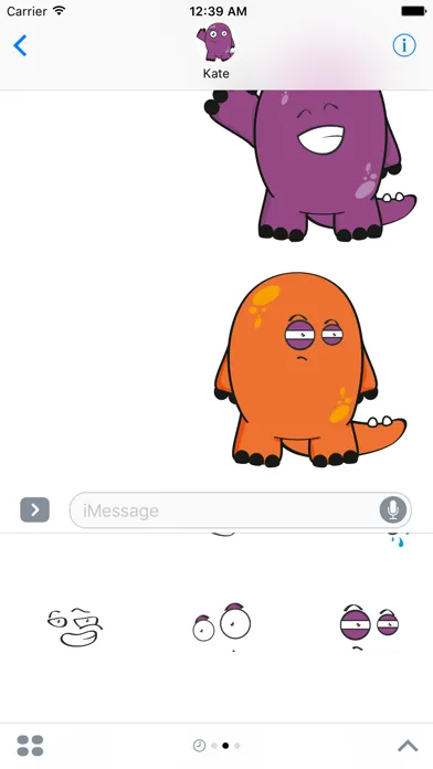 Purple Monster Sticker Pack سکرین شاٹس