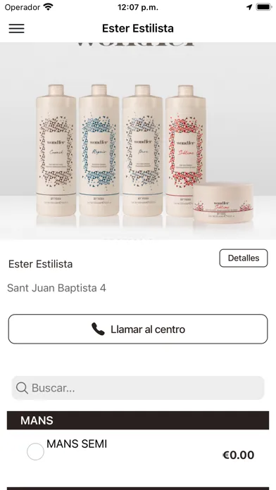 Tangkapan skrin Ester Estilista