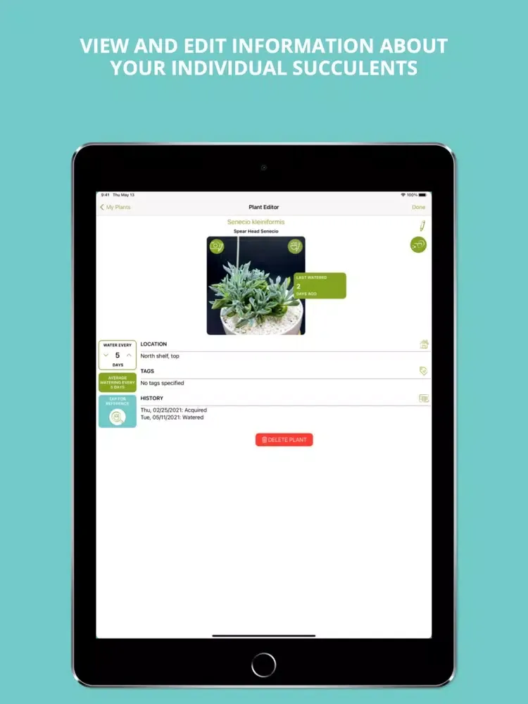 Succulent Tracker (Legacy) iPad  Screenshots