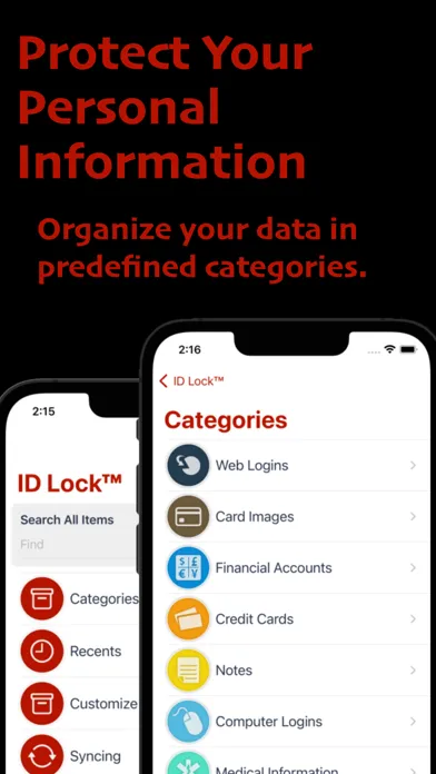 Zrzuty ekranu ID Lock - Secure Data Manager
