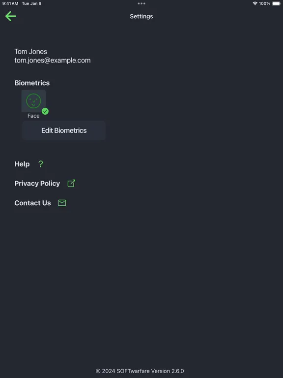 BioThenticate iPad Screenshots