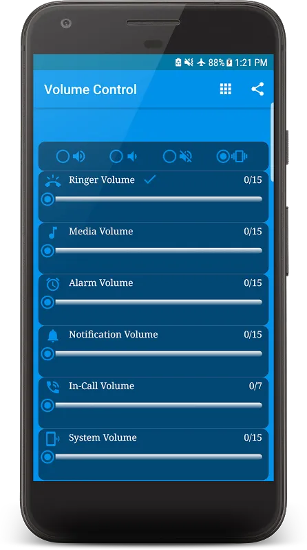 Volume Control Screenshots