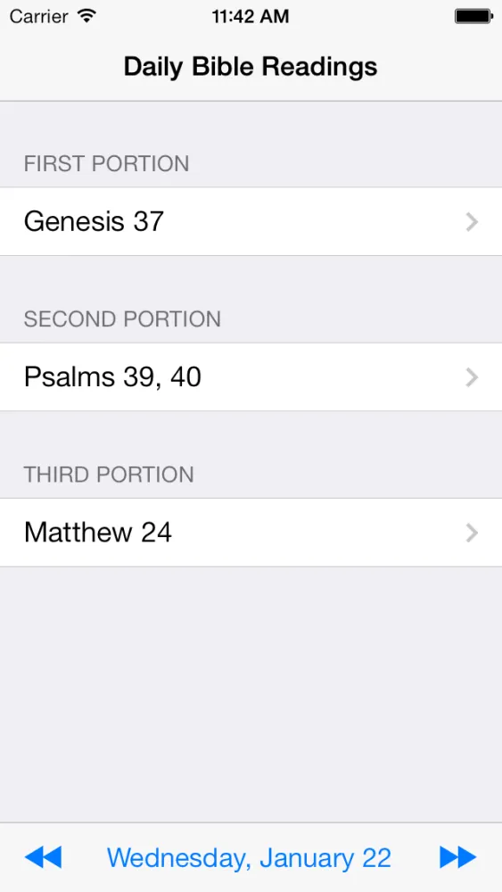 Daily Bible Readings Screenshots