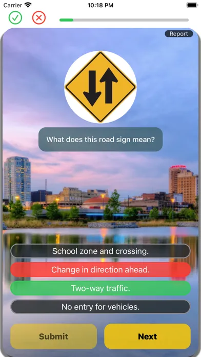 Alabama DMV Practice Win Exam سکرین شاٹس