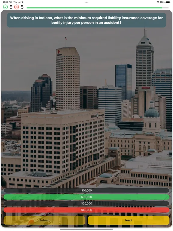 Indiana BMV Test 2024 iPad 應用截圖
