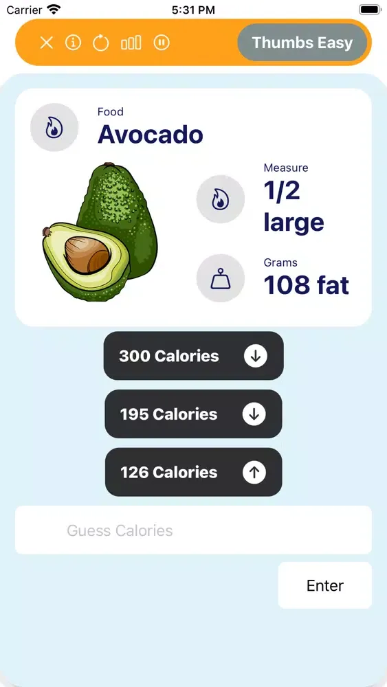 Capturas de pantalla de Worldle for Guess Food Calorie