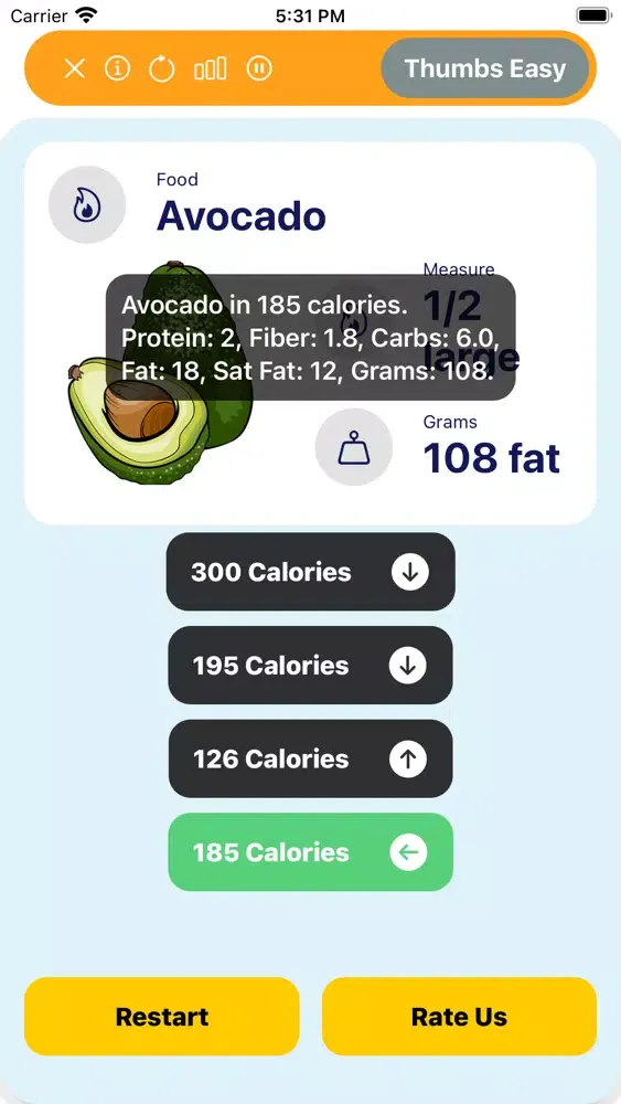 Capturas de pantalla de Worldle for Guess Food Calorie