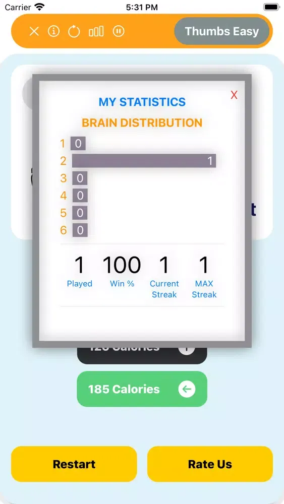 Capturas de pantalla de Worldle for Guess Food Calorie