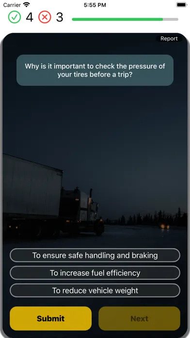 Zrzuty ekranu Illinois CDL Test 2024