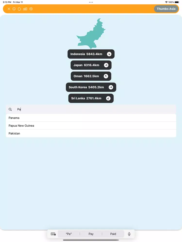 Worldle for Guess Country Map iPad 应用截图