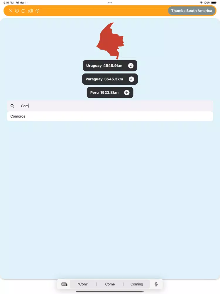 Worldle for Guess Country Map iPad 应用截图