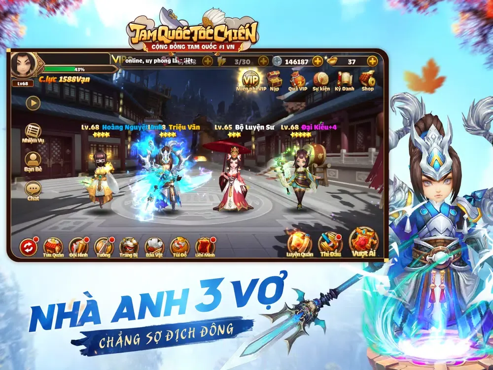 Zrzuty ekranu Tam Quốc Tốc Chiến – SohaGame iPad 
