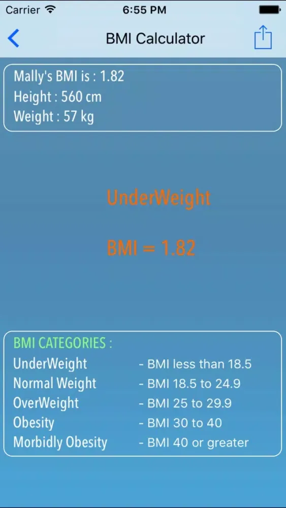 Zrzuty ekranu Instant BMI Calculator -Control Your Weight & BMI