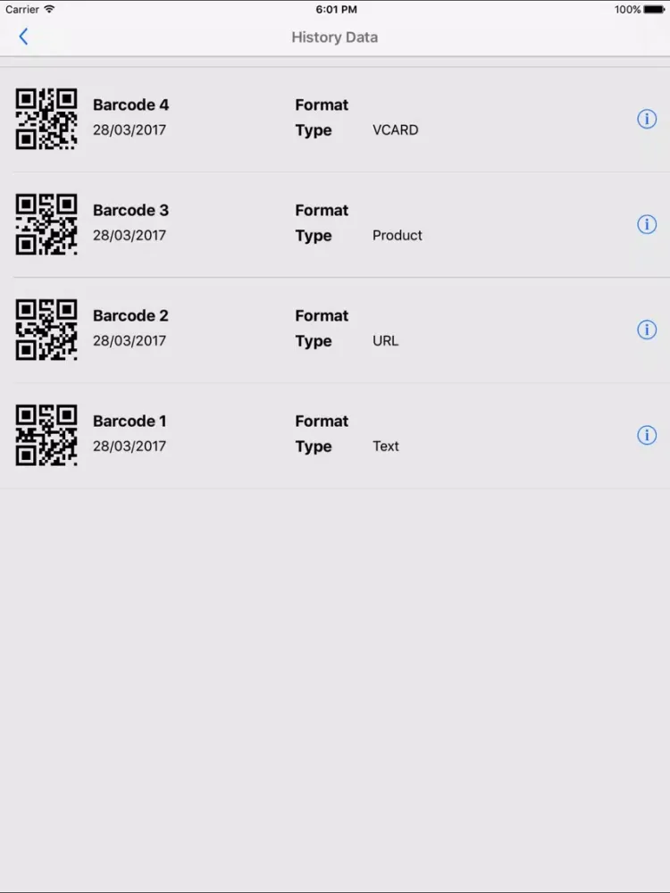 Tangkapan skrin Fastest Barcode Scanner Premium iPad 