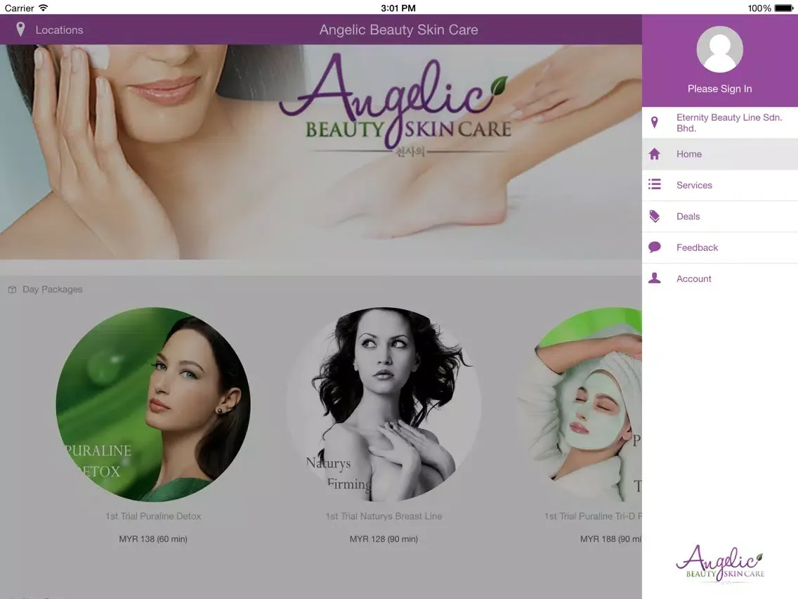 Capturas de tela do Angelic Beauty Skin Care iPad 