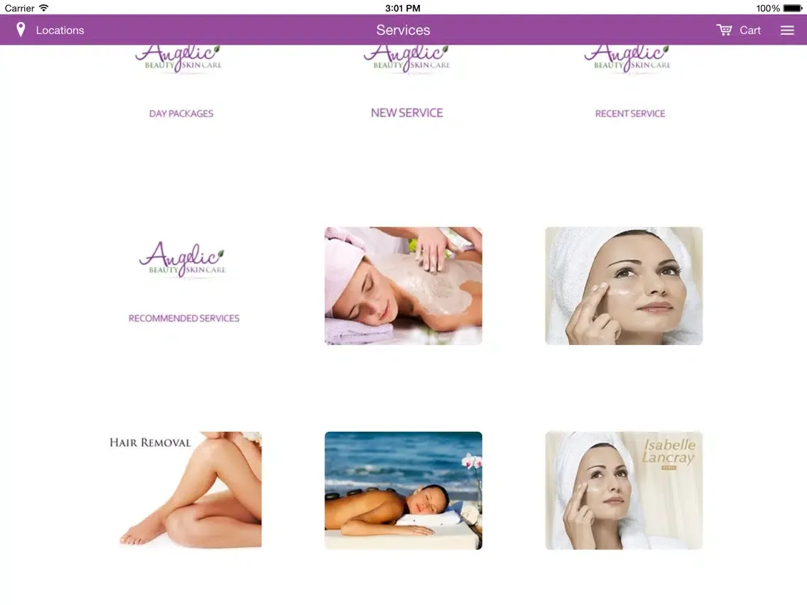 Capturas de tela do Angelic Beauty Skin Care iPad 