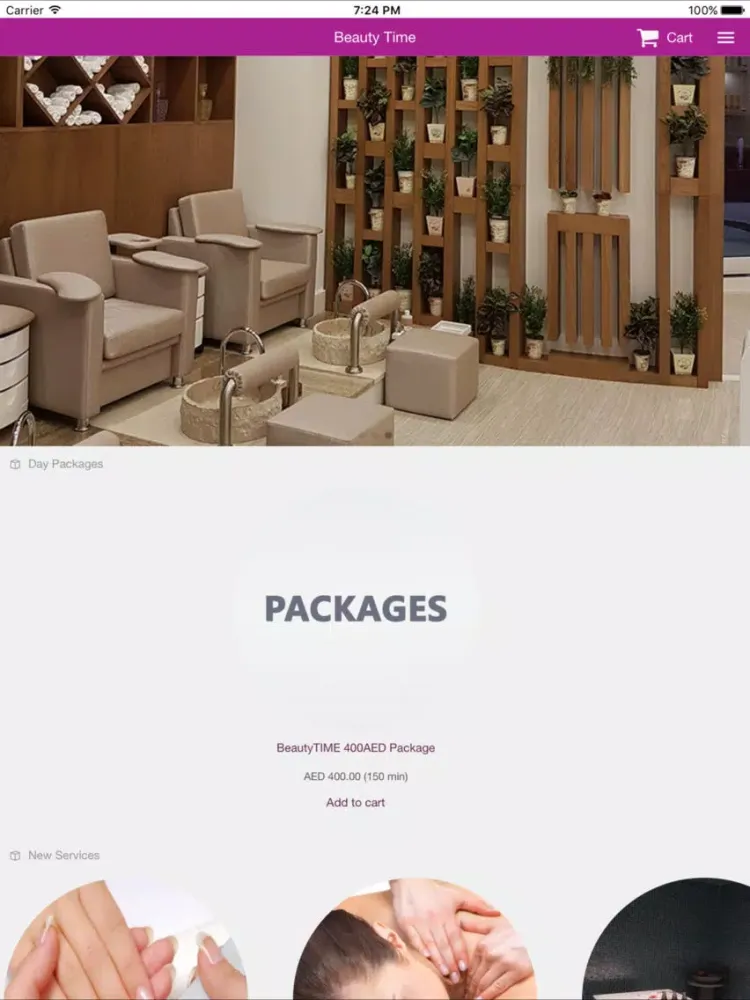Ảnh chụp màn hình của Salon Beauty Time Dubai iPad 