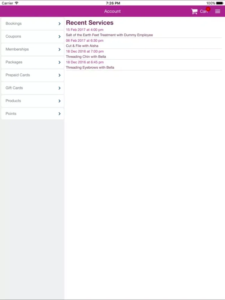 Ảnh chụp màn hình của Salon Beauty Time Dubai iPad 